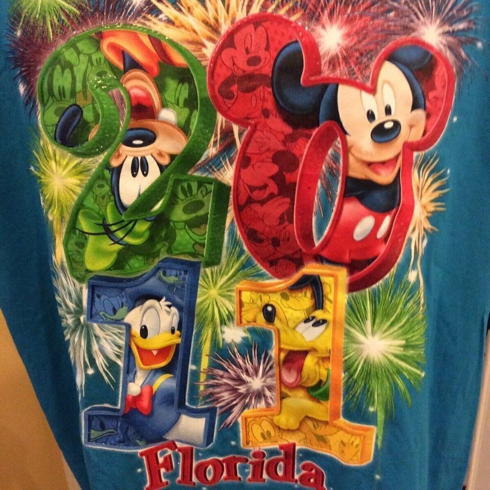 Men's Disney Fire Works 2011 T-Shirt XL - Picture 4 of 9
